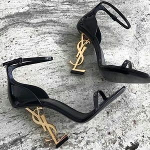 Black & Gold YSL heels